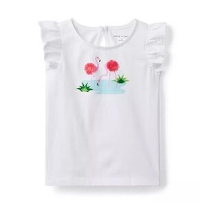 Janie&Jack Flamingo Flutter Sleeve shirt